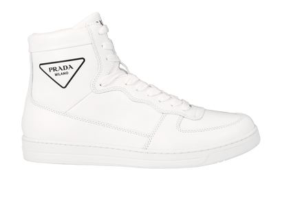 Prada Logo High Top Trainers, front view