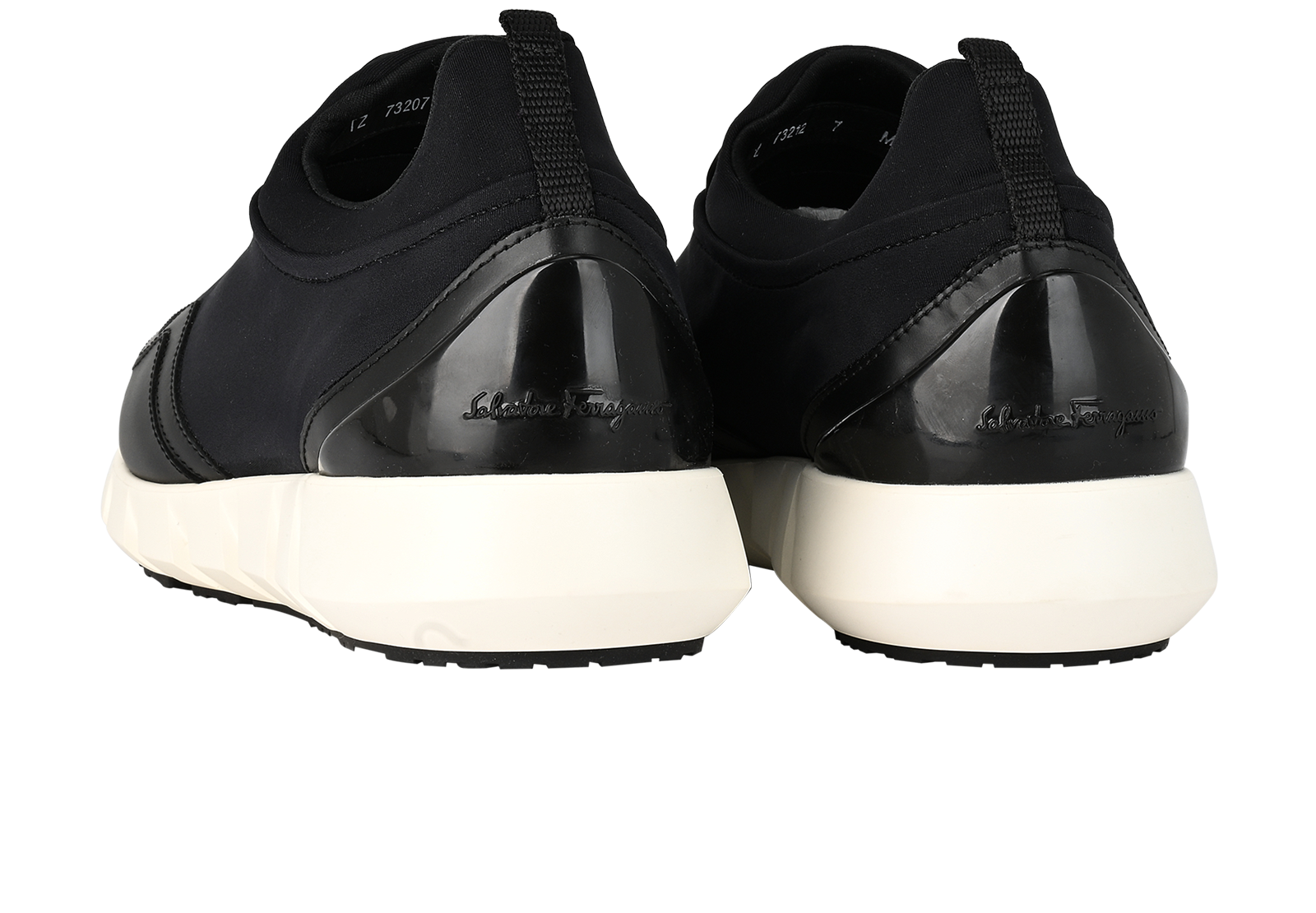 Ferragamo Slip-On Sneakers, &pound;220, Shoes, Black, Neoprene, Back view