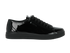 Prada Logo Low-Top Trainers, &pound;290, Shoes, Black, Patent Leather, Front view