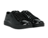 Prada Logo Low-Top Trainers, &pound;290, Shoes, Black, Patent Leather, Side view