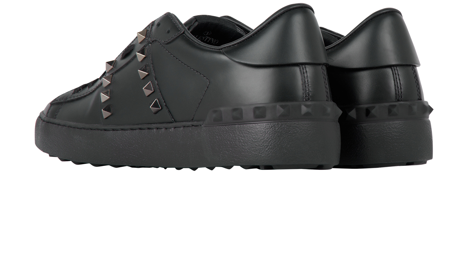 Valentino Rockstud Untitled Trainers, &pound;270, Shoes, Black, Leather, Back view