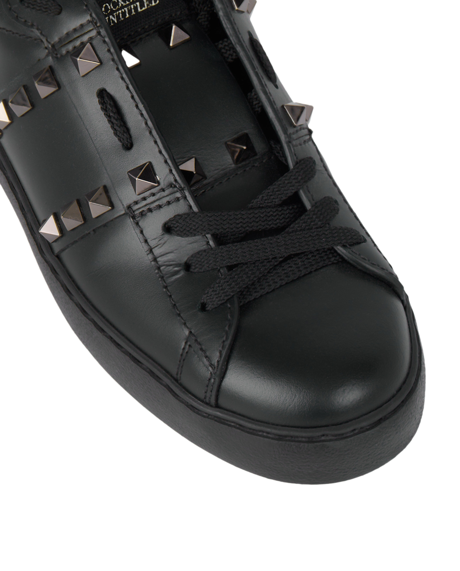 Valentino Rockstud Untitled Trainers, &pound;270, Shoes, Black, Leather, Other view