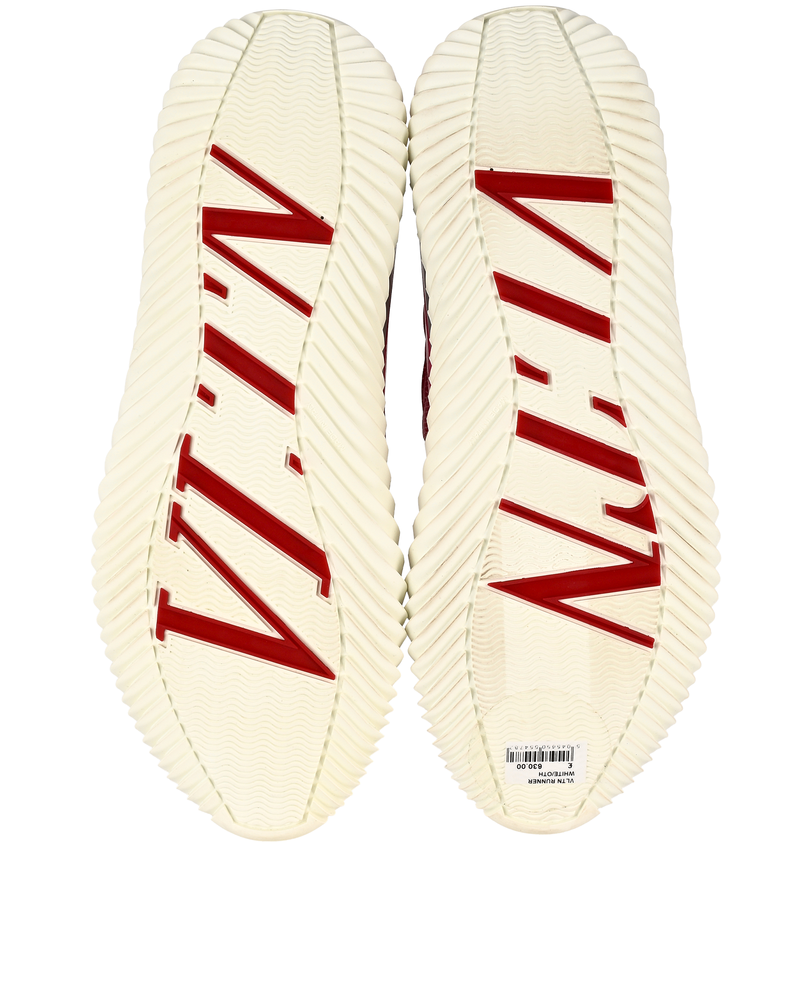 Valentino Wade Runner Sneakers, &pound;250, Shoes, Pink/White, Fabric/Leather, Top view