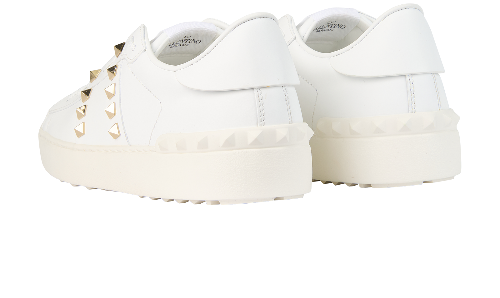 Valentino Rockstud Trainers, &pound;280, Shoes, White, Leather, Back view
