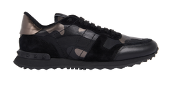 Valentino Rockrunner Trainers, Mens, Fabric, Black, UK5, DB, 2*