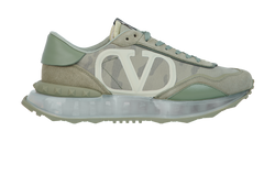 Valentino V Logo Trainers, Mens, Suede/Leather, Green, UK 12, DB, 3*