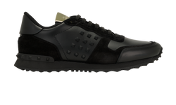Valentino Rockrunner Sneaker, Mens, Leather, Black, UK12, B/DB, 2*
