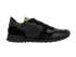 Valentino Rockrunner Sneaker, &pound;250, Shoes, Black, Leather, Front view
