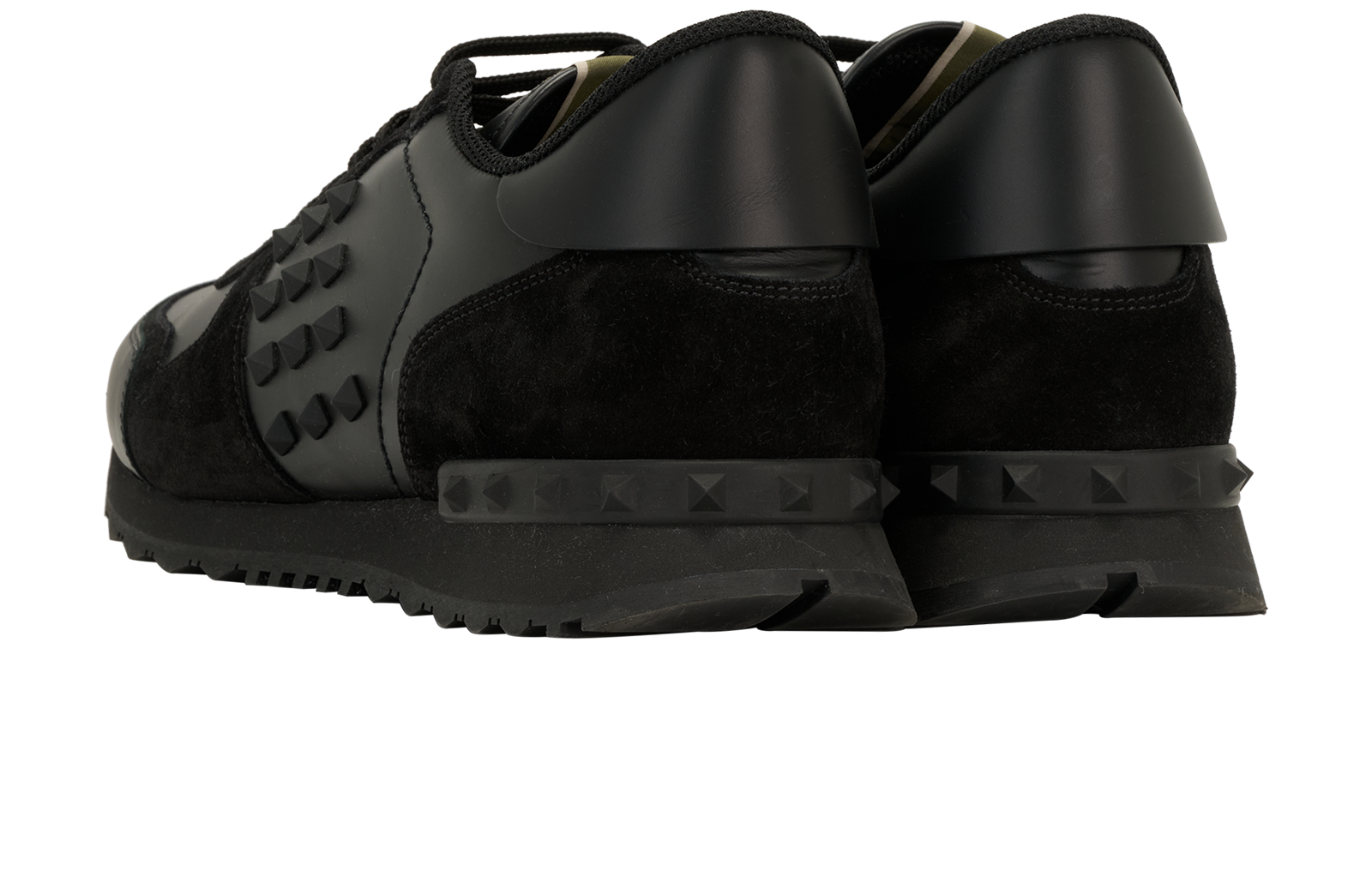 Valentino Rockrunner Sneaker, &pound;250, Shoes, Black, Leather, Back view