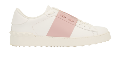 Valentino VLTN Open Sneakers, &pound;250, Shoes, Pink/White, Leather, Front view
