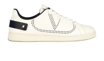 Valentino Perforated V Backnet Sneakers, front view