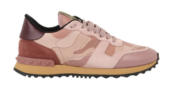 Valentino Rockstud Camouflage Trainers, Leather, Pink, UK5, B/DB, 3*