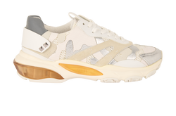 Valentino Bounce Trainers, Leather/Fabric, White/Metallic, UK6, 2*