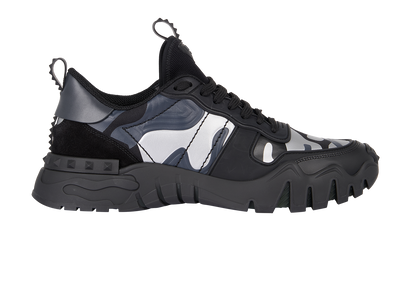 Valentino Camouflage Rockrunner Trainers, front view