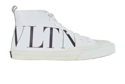 Valentino VLTN High Tops Trainers, &pound;190, Shoes, White, Leather, Front view