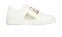 Valentino Open Sneakers, Leather, Gold/White, UK4, B/DB, 3*