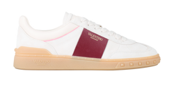 Valentino Upvillage Trainers, Leather, Cream/Burgundy, UK7, 4*