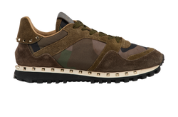 Valentino Camo Rockrunner, Leather, Green, UK 4, 2*