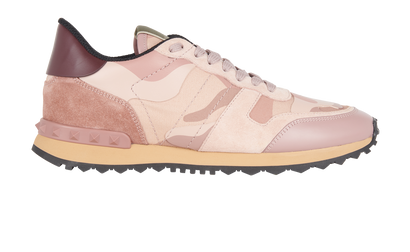 Valentino Rockstud Camouflage Trainers, front view