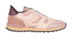 Valentino Rockstud Camouflage Trainers, Leather, Pink, UK5, B, 4*