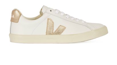 Veja Esplar White Gold Trainers, front view