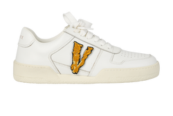 Versace Ilus Virtus Trainers, Leather, White, Uk4.5, B/DB, 2*