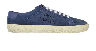Saint Laurent Court Classic Embroidered Sneakers, front view