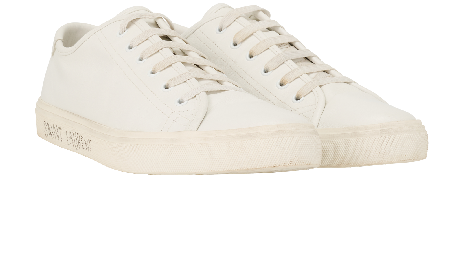 Saint Laurent Malibu Sneakers, &pound;190, Shoes, White, Leather, Side view