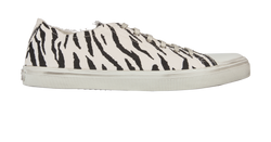 Saint Lauren Bedford Zebra Trainers, Men, Canvas, Black/White, UK10, 3*