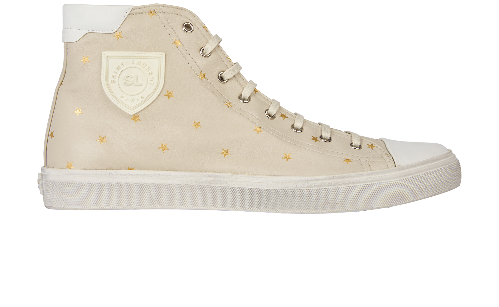 Pre-loved Saint Laurent Bedford Star High Top Trainers - £140
