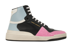 Saint Laurent SL24 High Top Sneakers, Mens,Lthr/Suede,Multi,UK6, DB/B, 2*