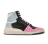 Saint Laurent SL24 High Top Sneakers, &pound;310, Shoes, Blue/Pink, Leather/Suede, Front view