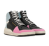 Saint Laurent SL24 High Top Sneakers, &pound;310, Shoes, Blue/Pink, Leather/Suede, Side view