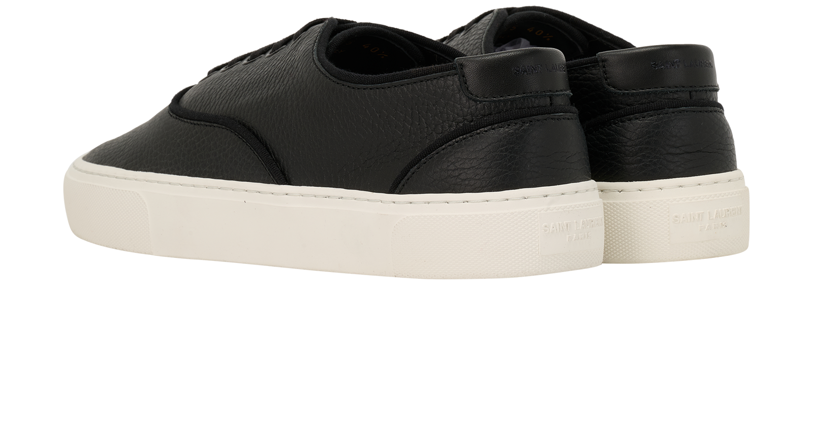 Saint Laurent Venice Trainers, &pound;320, Shoes, Black, Leather, Back view