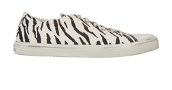 Saint Lauren Bedford Zebra Trainers, Men, Canvas, Black/White, UK10, 3*