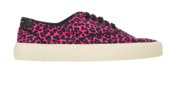 Saint Laurent Animalier Venice Trainers, Canvas, Pink/Black, UK7, 3*