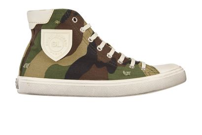 Saint Laurent Bedford Camouflage Trainers, front view