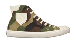 Saint Laurent Bedford Camouflage Trainers, Canvas, Multi, UK4, 3*