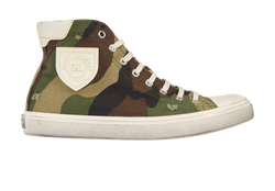 Saint Laurent Bedford Camouflage Trainers, Canvas, Multi, UK4, 3*