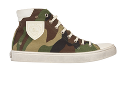 Saint Laurent Bedford Camouflage Trainers, Canvas, Multi, UK6.5, 3*