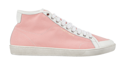 Saint Laurent Distressed Trainers, Mens, Canvas, Pink, UK10, DB/B, 3*