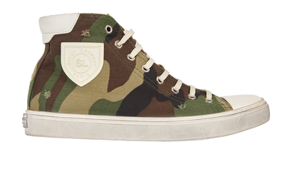 Saint Laurent Bedford Camouflage Trainers, front view