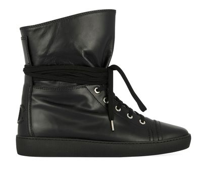 Chanel High Top Wedge Sneakers, front view