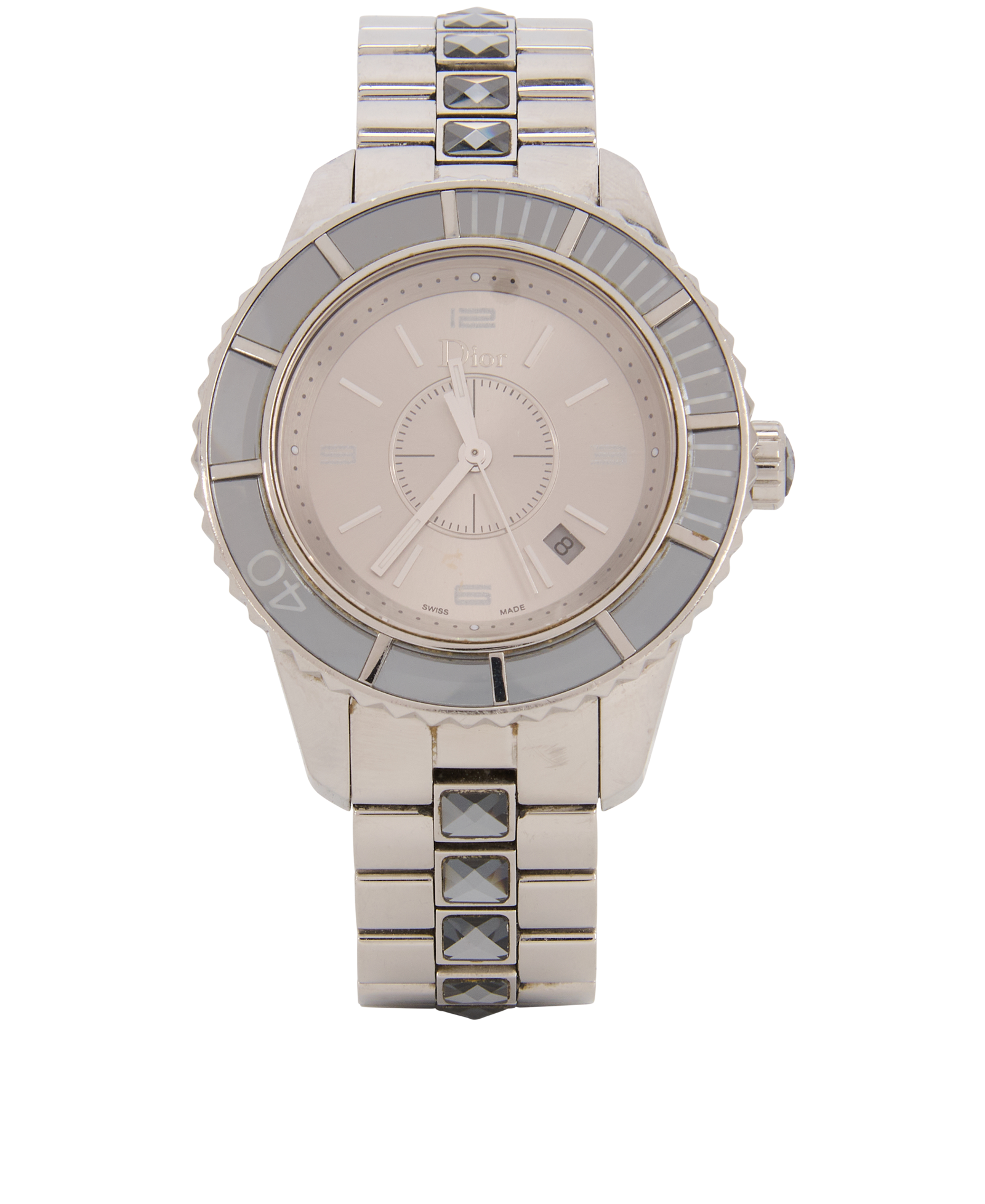 Stainless Steel Christian Dior Crystal Watch Christian Dior